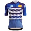 Completo Maglia + Pantaloncino con bretelle Santini 2023 Paris-Nice Manica Corta Blu